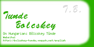 tunde bolcskey business card